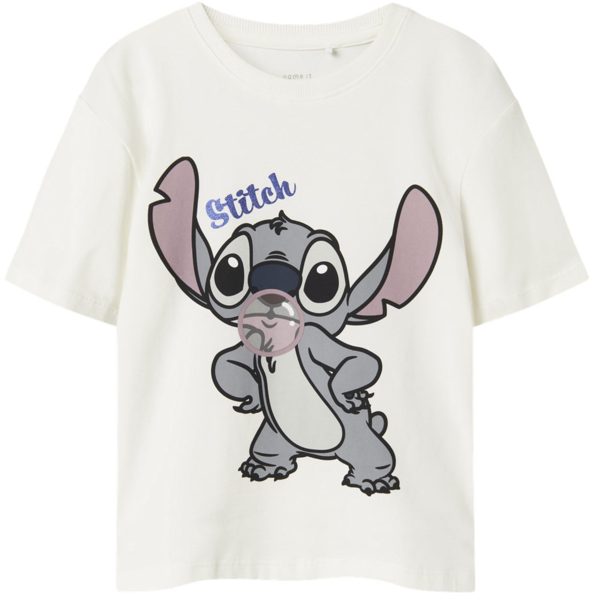 Name It Cloud Dancer Nkfakun Stitch Ss Nreg Top Box Noos Wdi