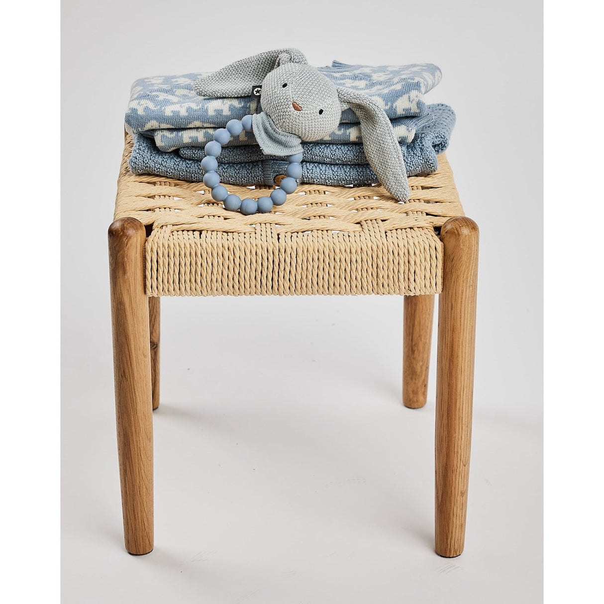 Smallstuff Blue Cardigan Ao Elefanter Merino Uld