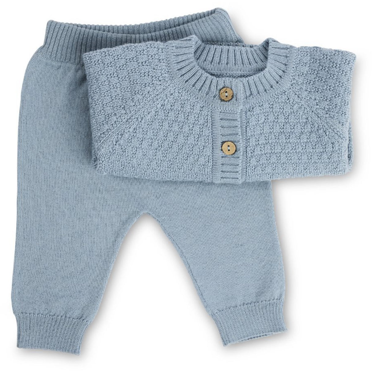 Smallstuff Blue Bukser Flat Strik Merino Uld