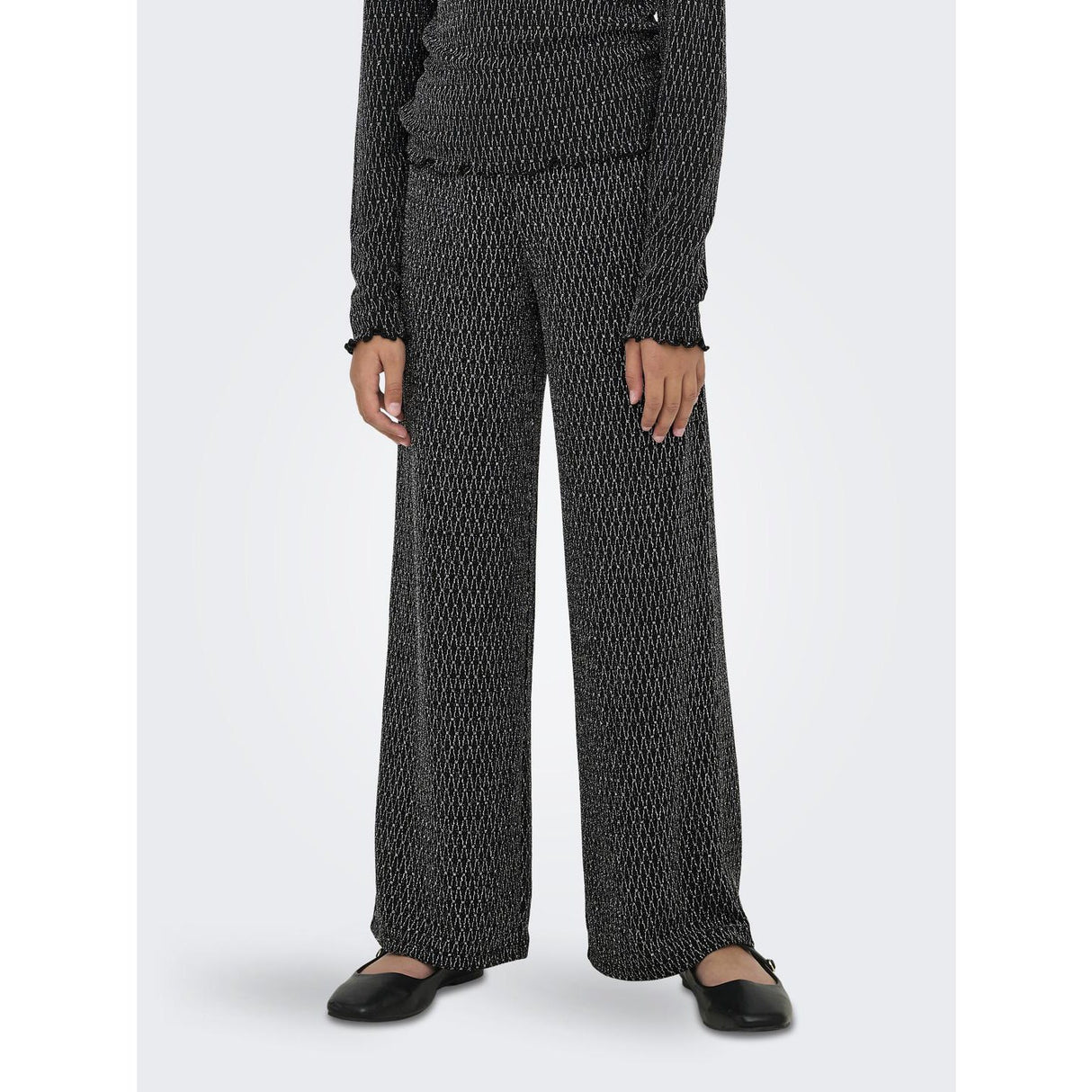 kids ONLY Black Lurex Silver/Harlekin Kogqueen Glitter Bukser Bf Jrs