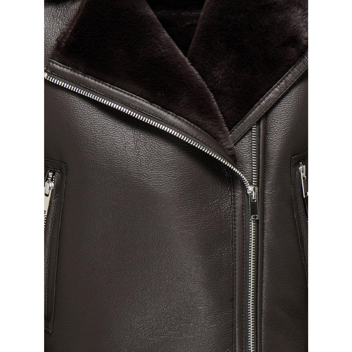 kids ONLY Black Coffee Kogstarry Bonded Teddy Jakke Otw