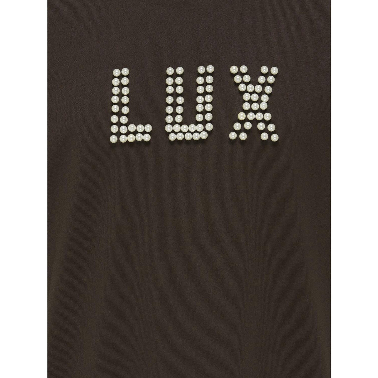 kids ONLY Black Coffee Lux Kogkate Life Ss O-Neck Pearl Top Jrs
