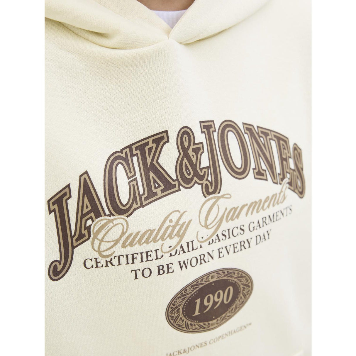 Jack & Jones Junior Antique White Jjari Branding Sweat Hætte Jnr