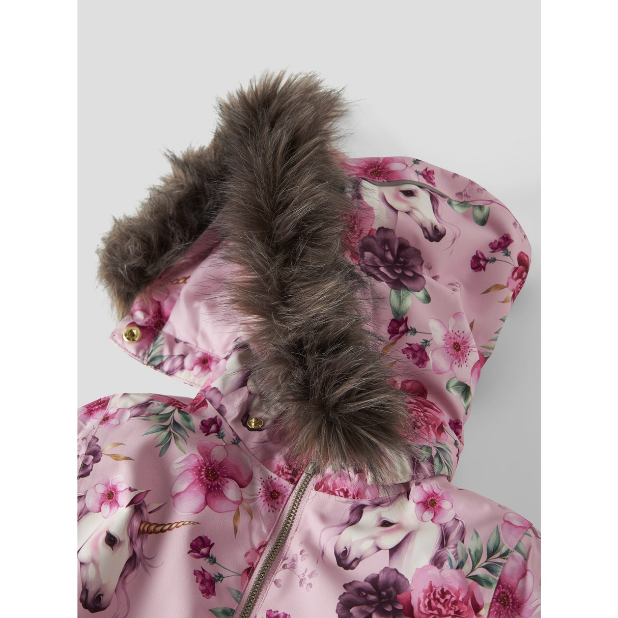 Name It Parfait Pink Floral Unicorn Nmfsnow10 Dragt Aop Fo Noos