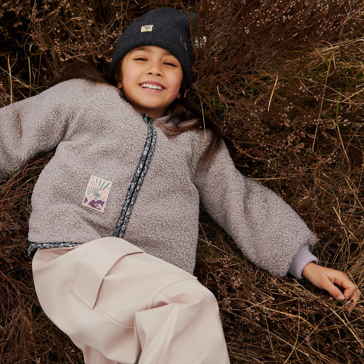 Wheat Black Sea Flowers Vendbar Thermo Jakke Lake