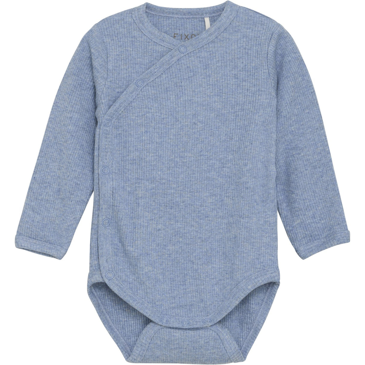 FIXONI Rain Washed Melange Slå-om Body Ls Melange Rib
