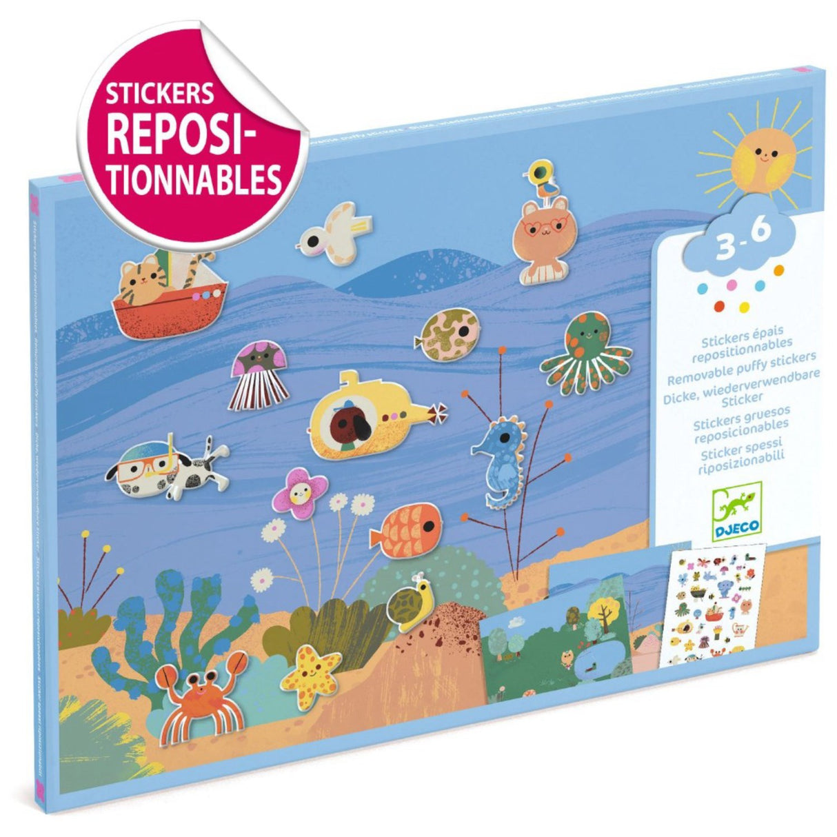 Djeco Kreativ Klistermærkeleg Sommer