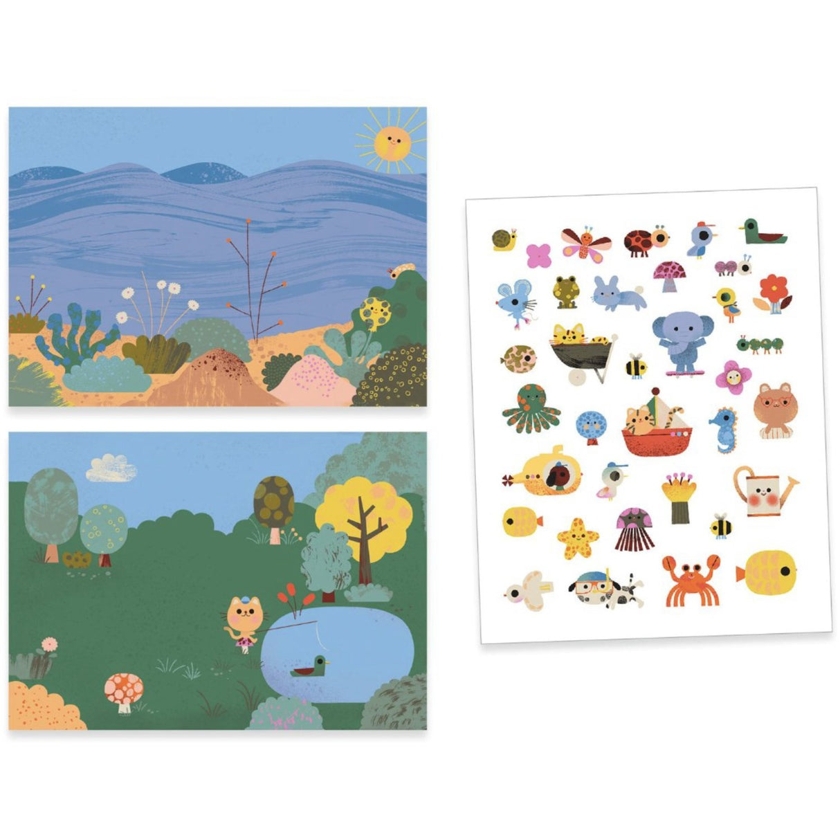 Djeco Kreativ Klistermærkeleg Sommer