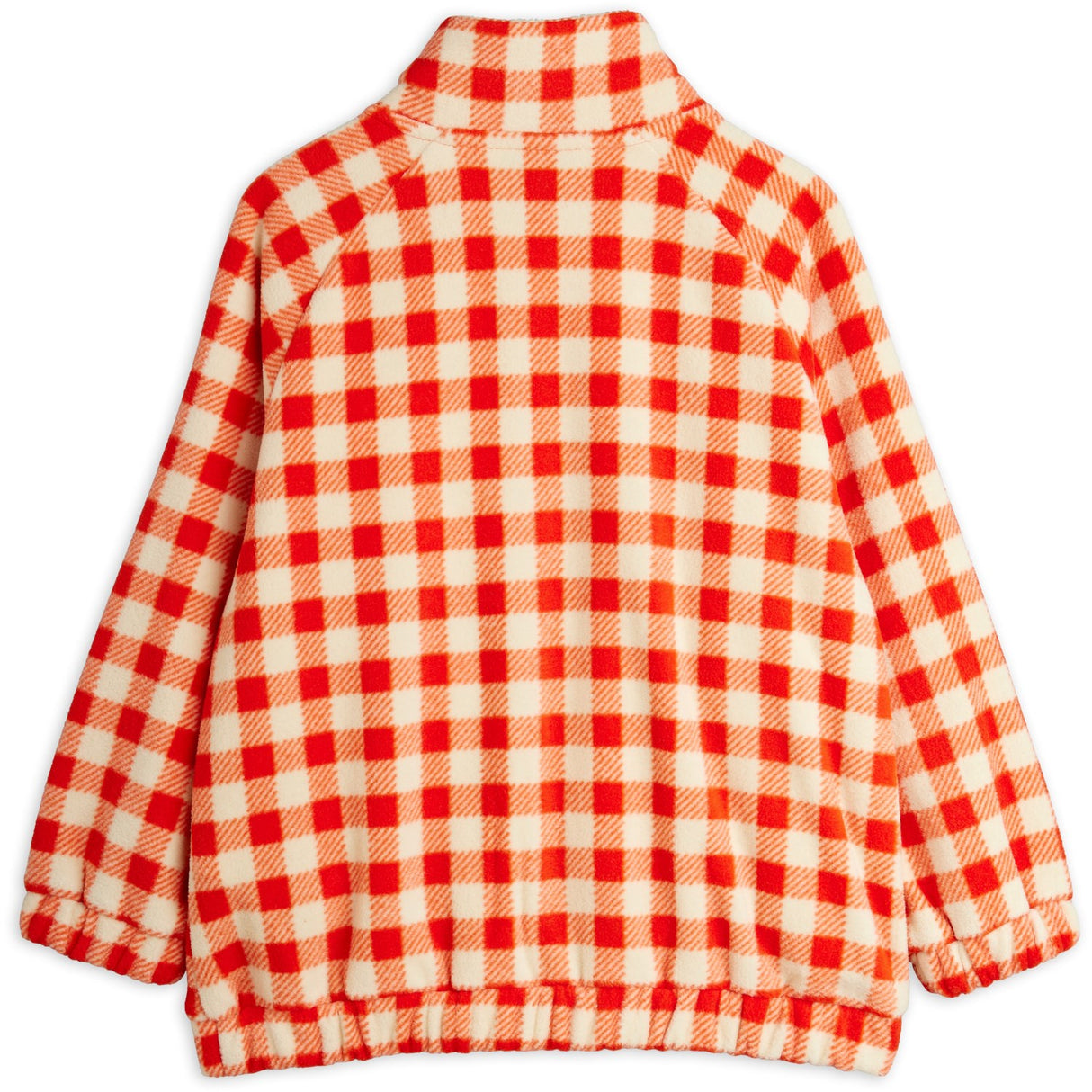 Mini Rodini Red Gingham AOP Fleece Jakke