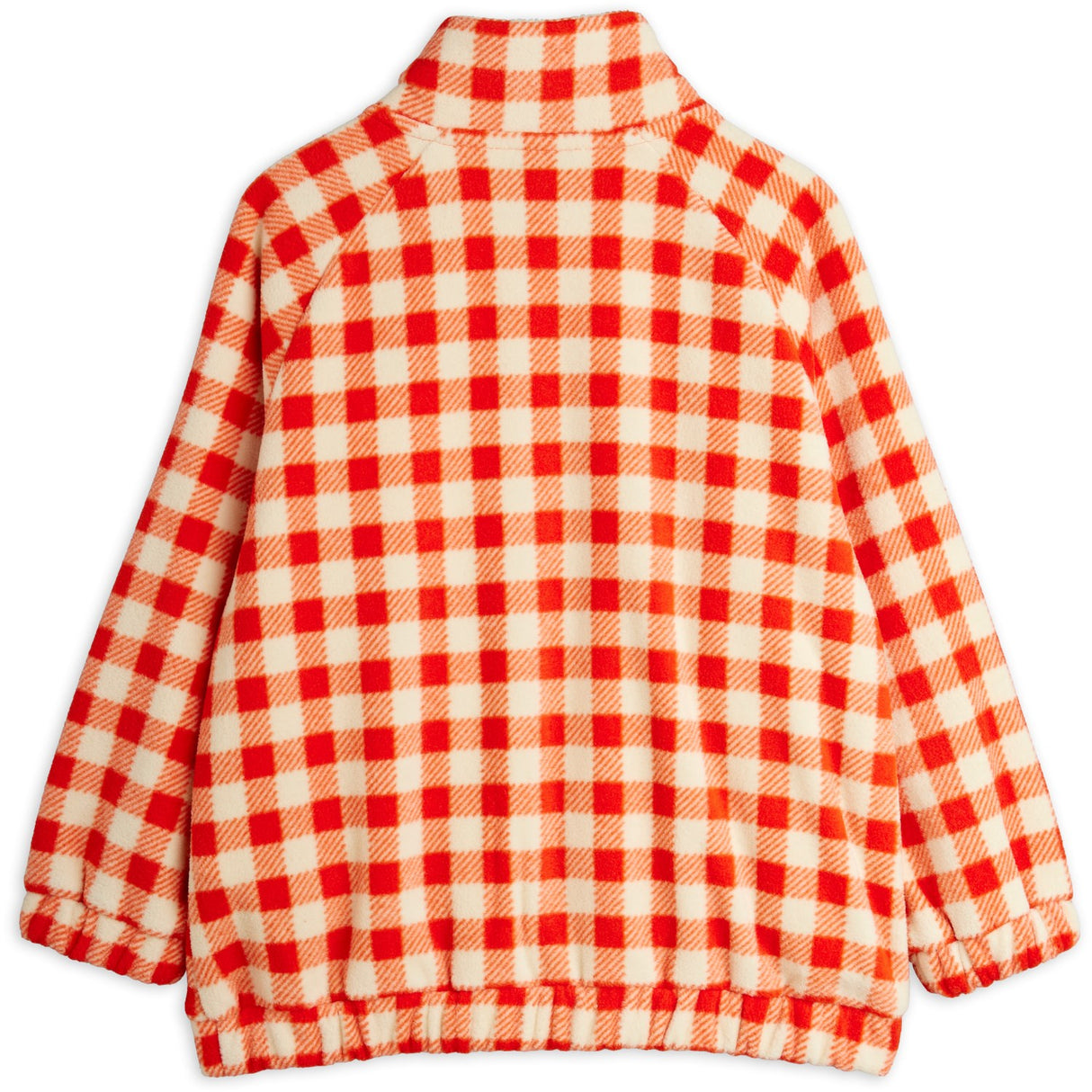 Mini Rodini Red Gingham AOP Fleece Jakke