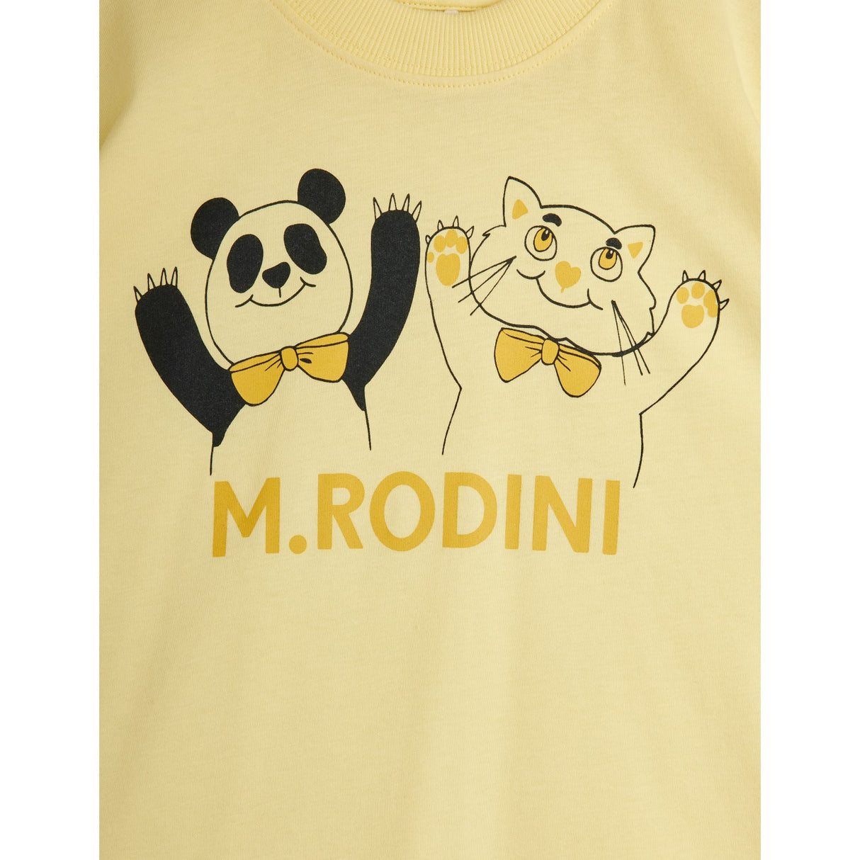 Mini Rodini Yellow Panda & Cat Sp Ss Tee