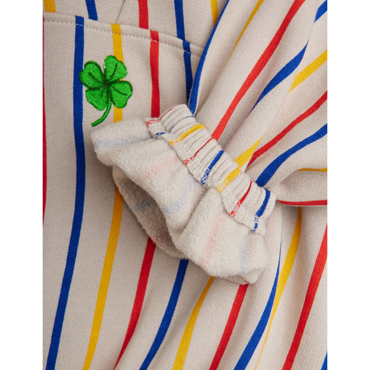 Mini Rodini Multi Clover Emb Half Zip Sweatshirt