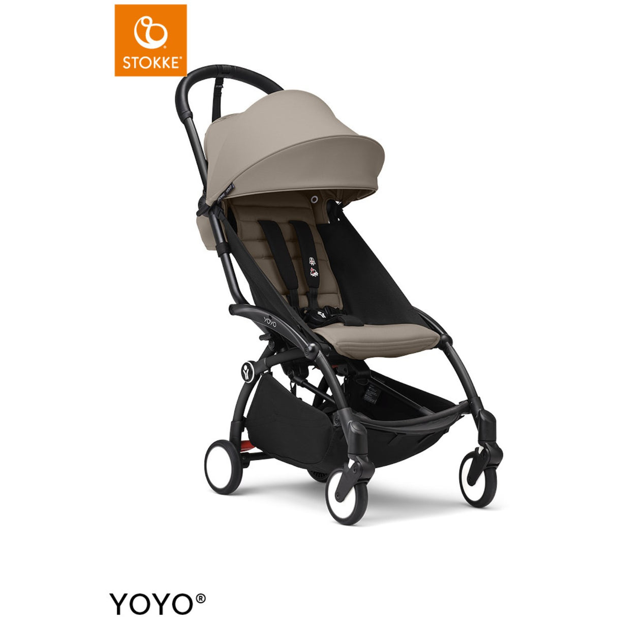 Stokke® YOYO³ Klapvogn Sort/Taupe