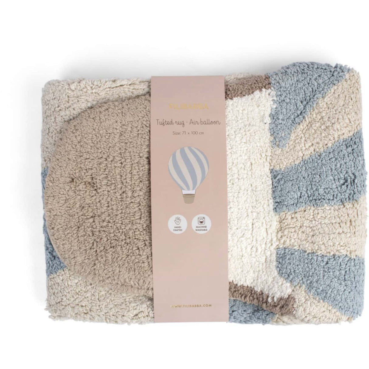 FILIBABBA Pearl Blue Tufted Tæppe Air Balloon