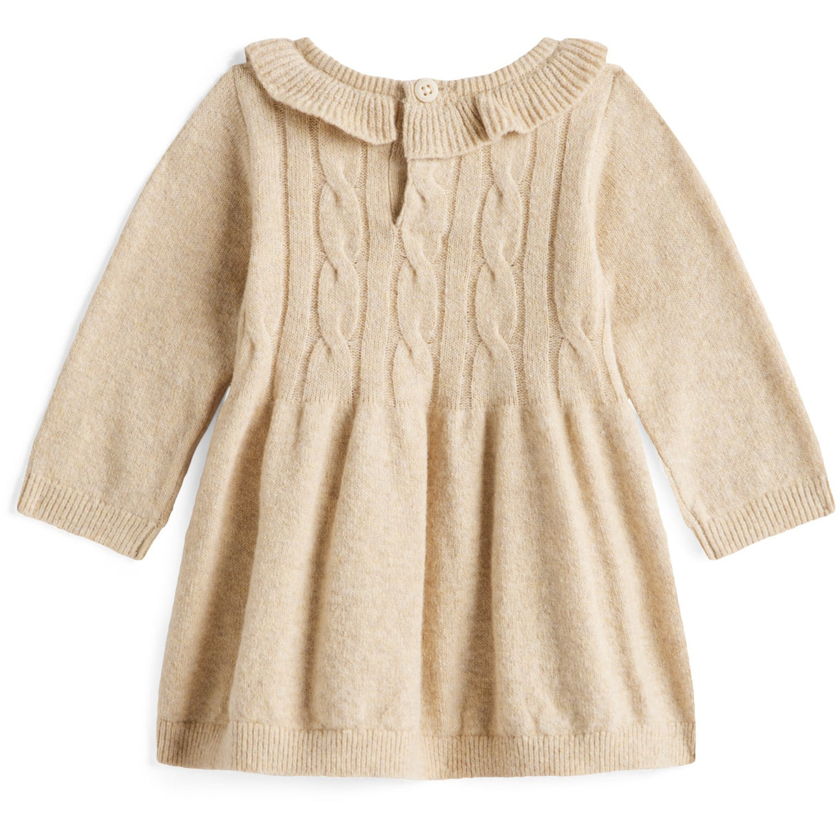 Tommy Hilfiger Malted Milk Heather Cable Sweater Kjole Ls