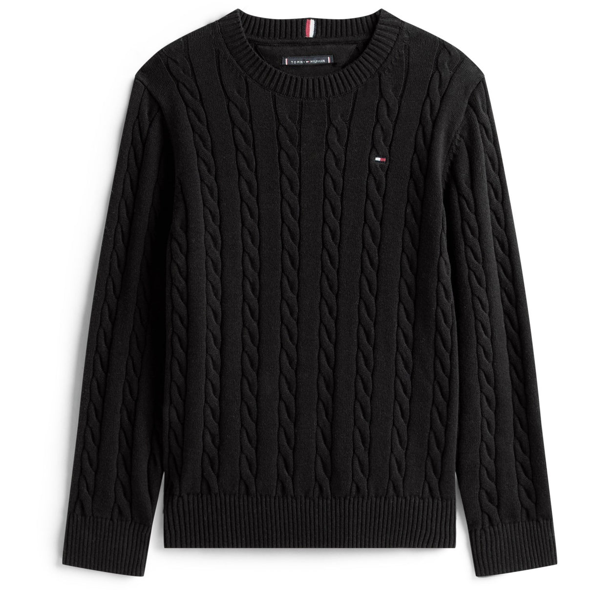 Tommy Hilfiger Black Bomuld Cable Sweater