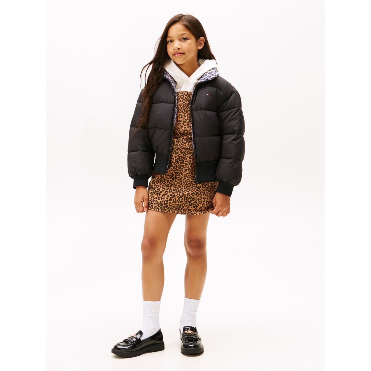 Tommy Hilfiger Black Aop Vendbar Puffer Bomber