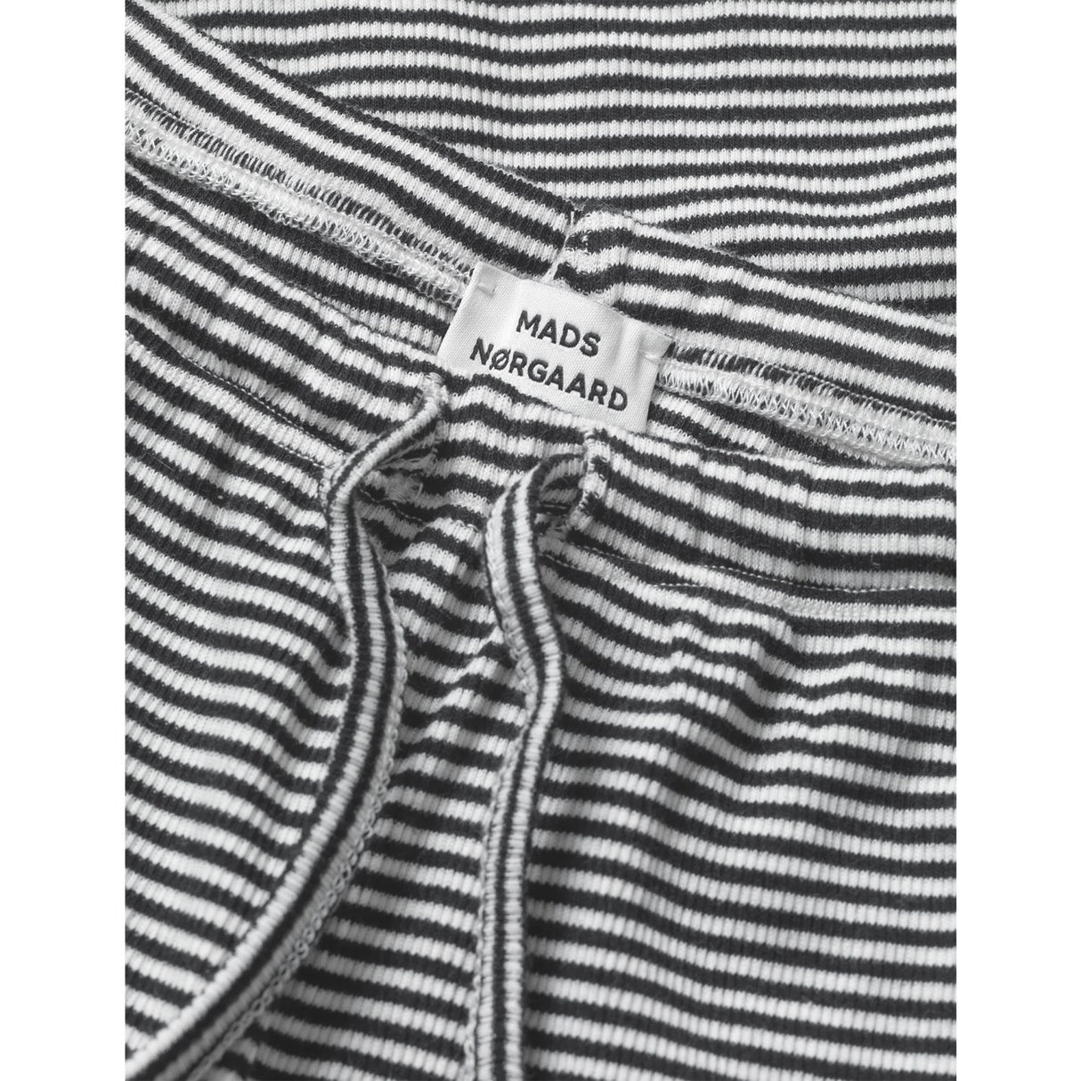 Mads Nørgaard Black/Vanilla Ice 2X2 Bomuld Stripe Verona Bukser