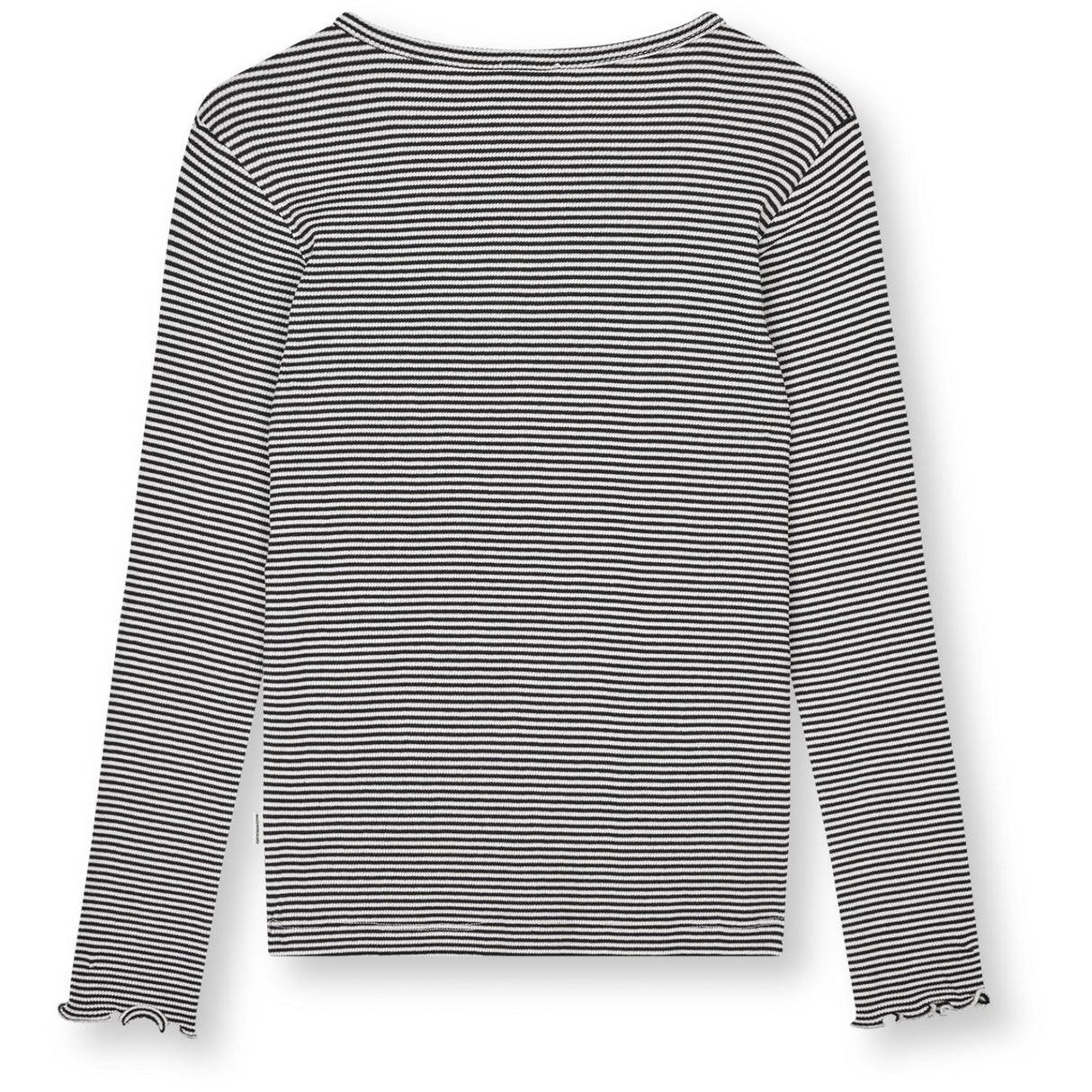 Mads Nørgaard Black/Vanilla Ice 2X2 Bomuld Stripe Tala Tee Ls