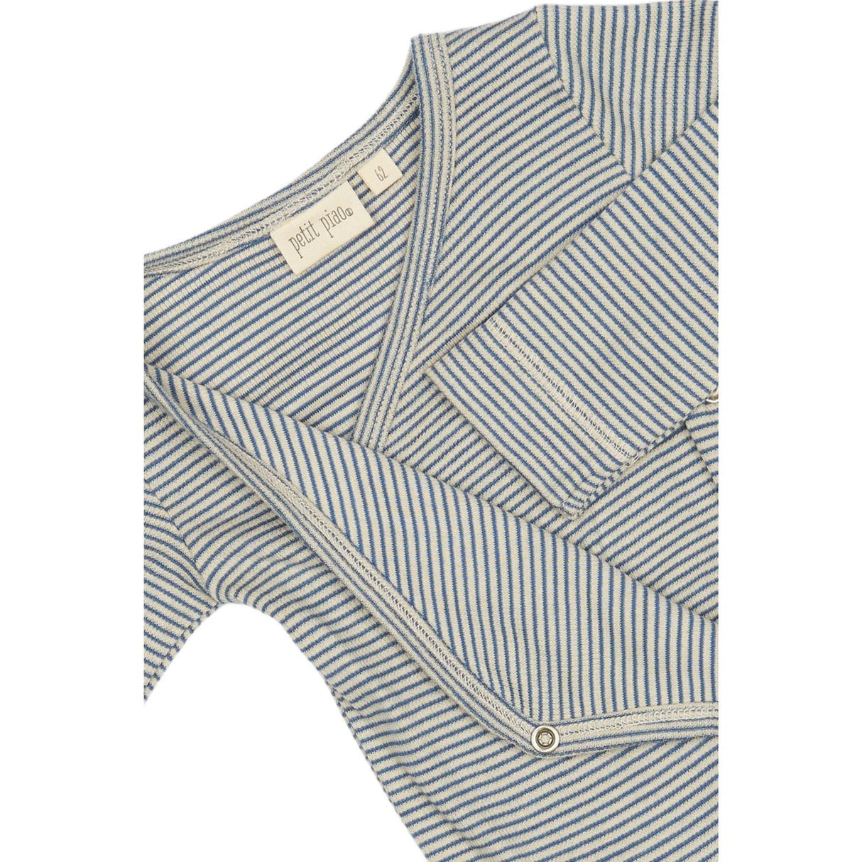 Petit Piao True Navy/Dark Off White PPDian Body L/S Fold Over Stripe NOOS