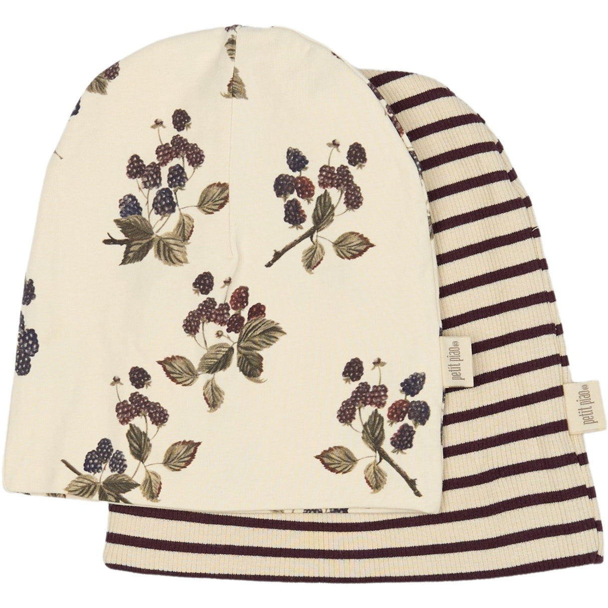 Petit Piao Black Berry Beanie Hue 2 Pak