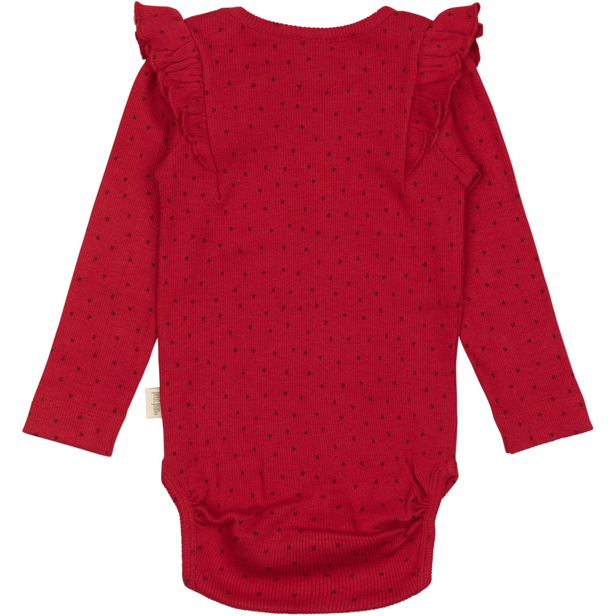 Petit Piao Jet Red/Biking Red Body L/S Flæse Modal Heart