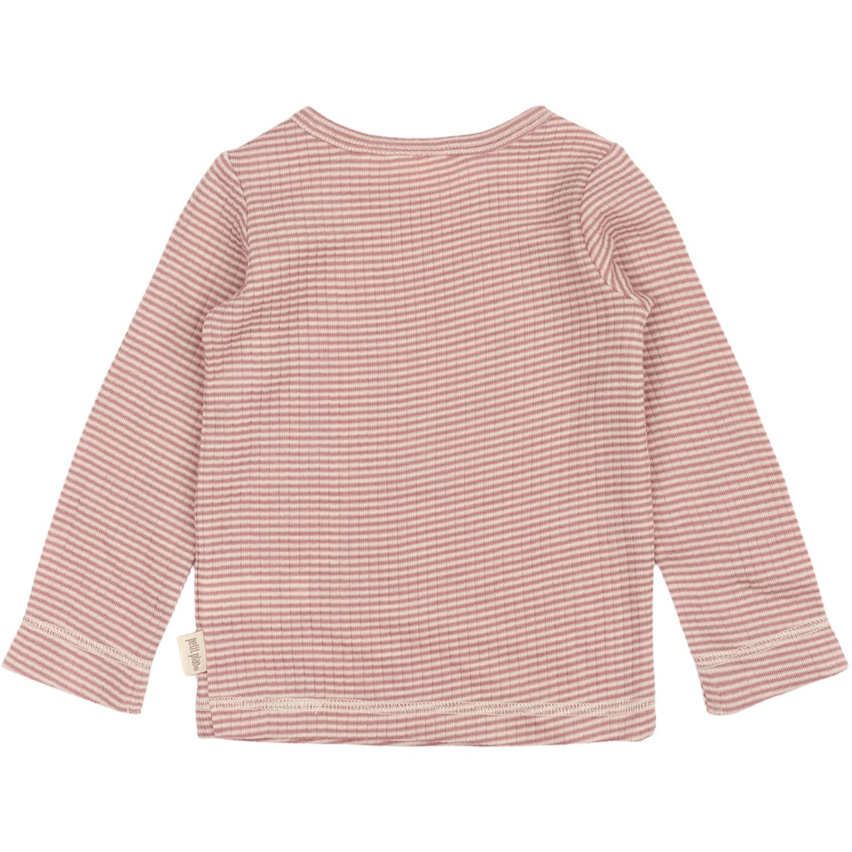 Petit Piao Nostalgic Rose/Dark Off White PPDante T-Shirt L/S Meriono Uld Striped