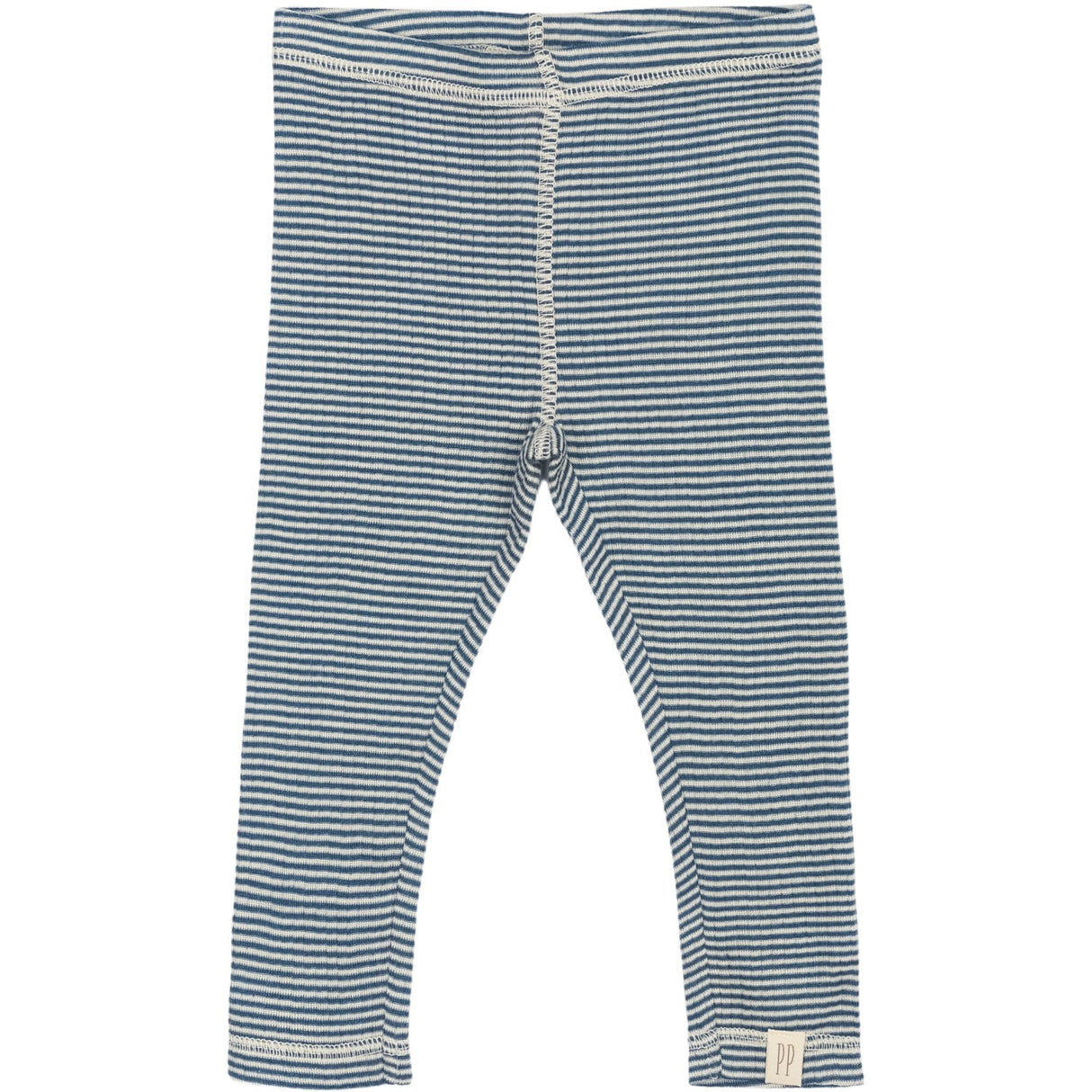 Petit Piao Ensign Blue/dark Off White PPDante Leggings Merino Uld Striped