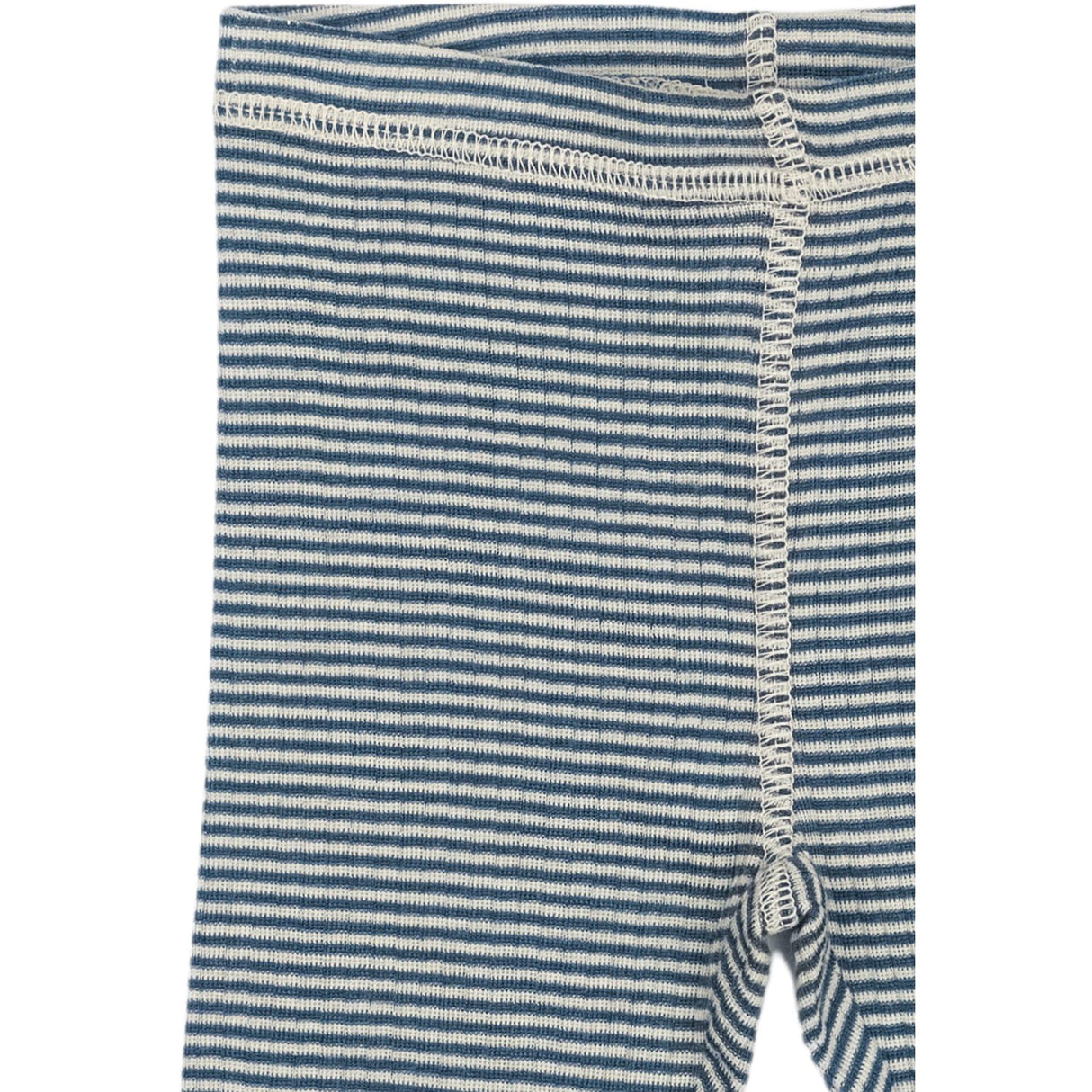 Petit Piao Ensign Blue/dark Off White PPDante Leggings Merino Uld Striped