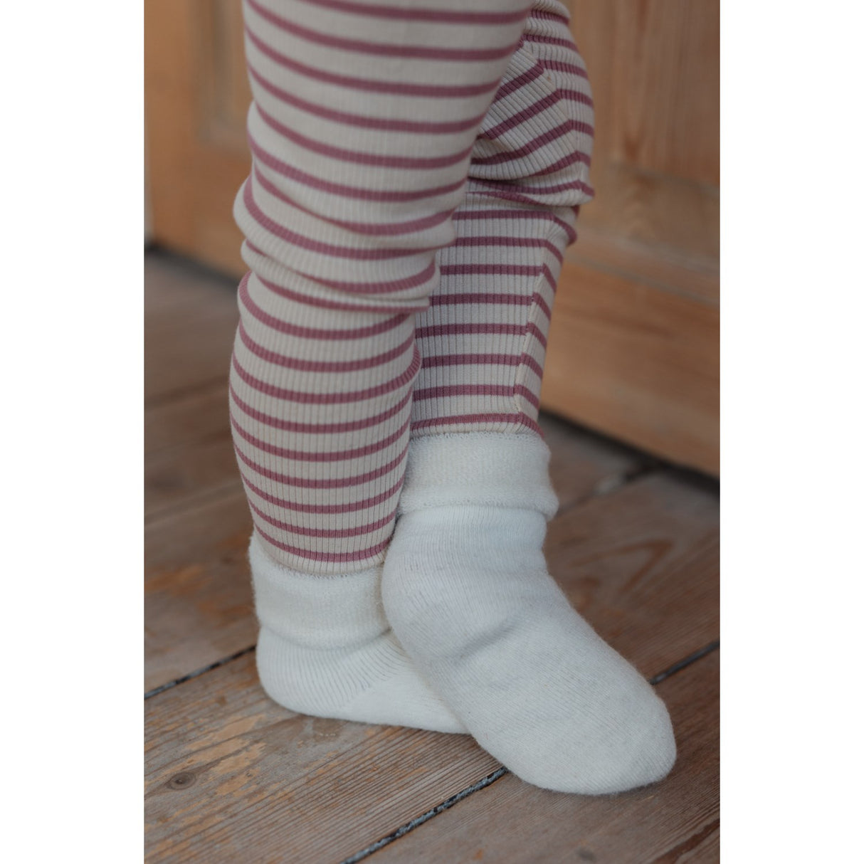 Petit Piao Nostalgic Rose/off White Legging Modal Striped