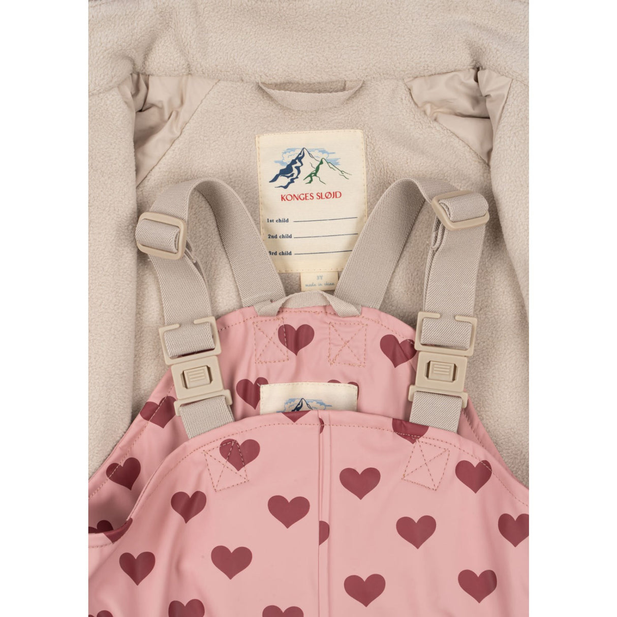 Konges Sløjd Amour Pink Rainy Palme Sæt Girl