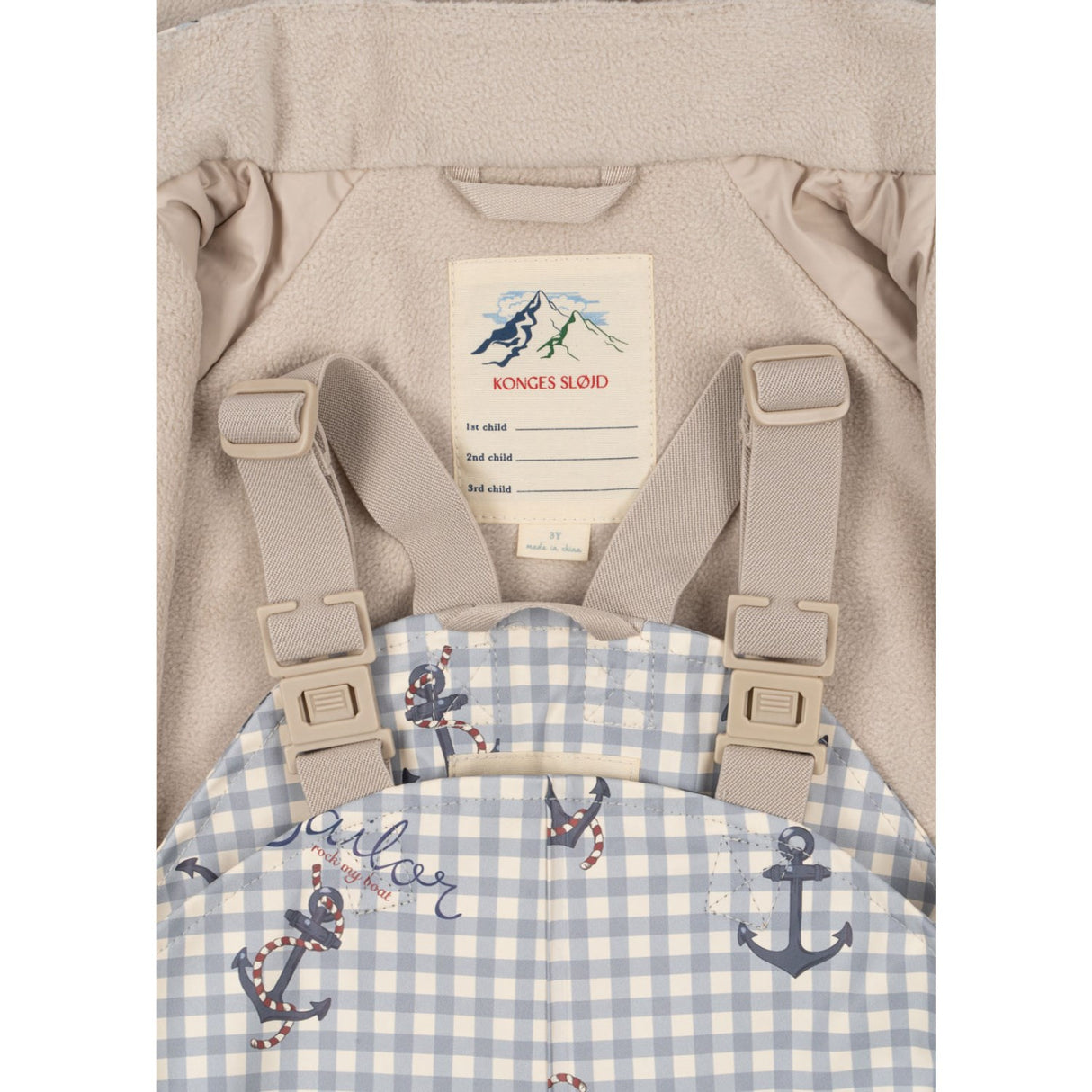 Konges Sløjd Sailor Check Rainy Palme Sæt