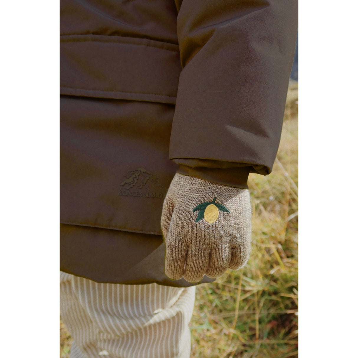 Konges Sløjd Lemon/Stripe 2 Pak Filla Handsker