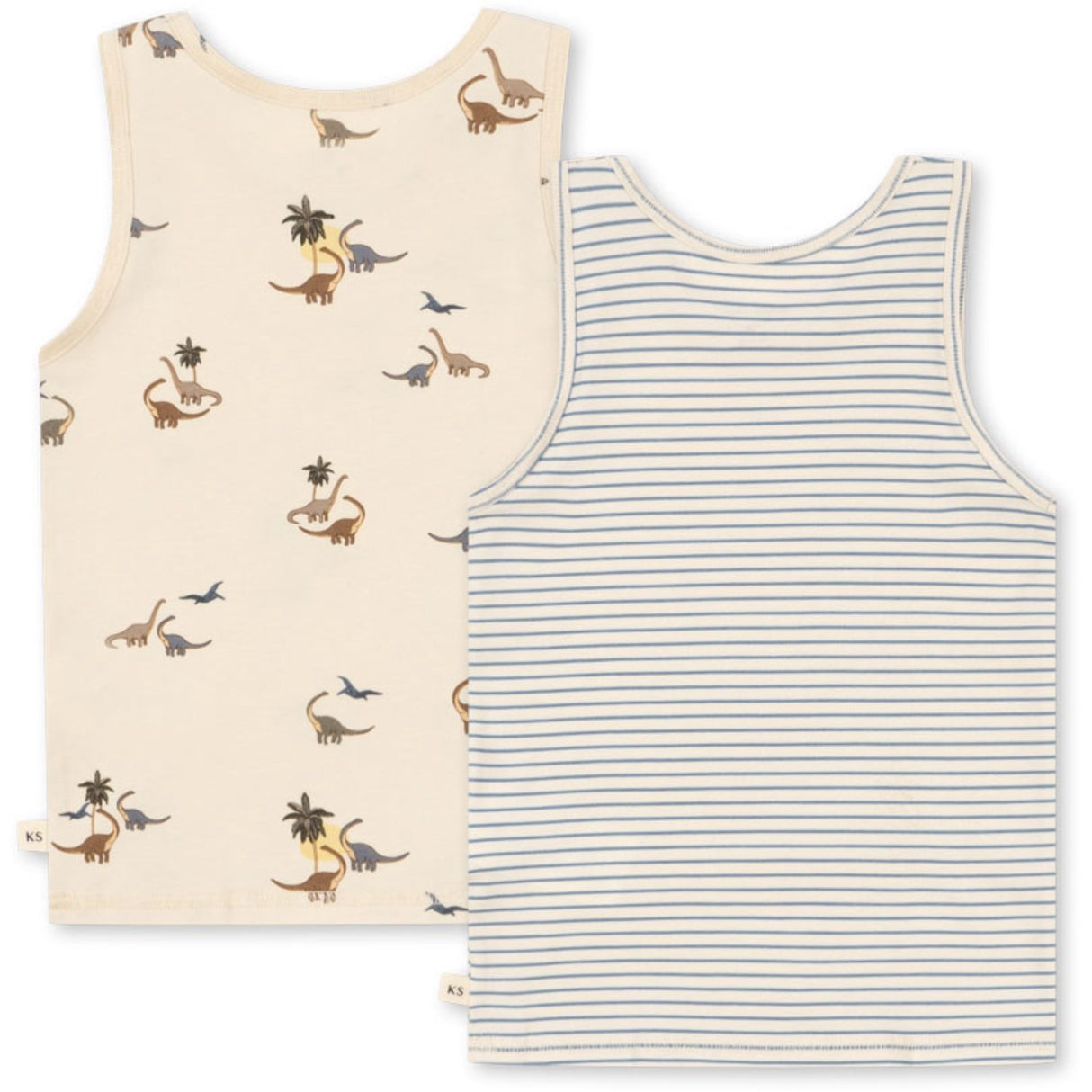 Konges Sløjd Kubi/Stripe Bluie Basic 2 Pak Tanktop GOTS