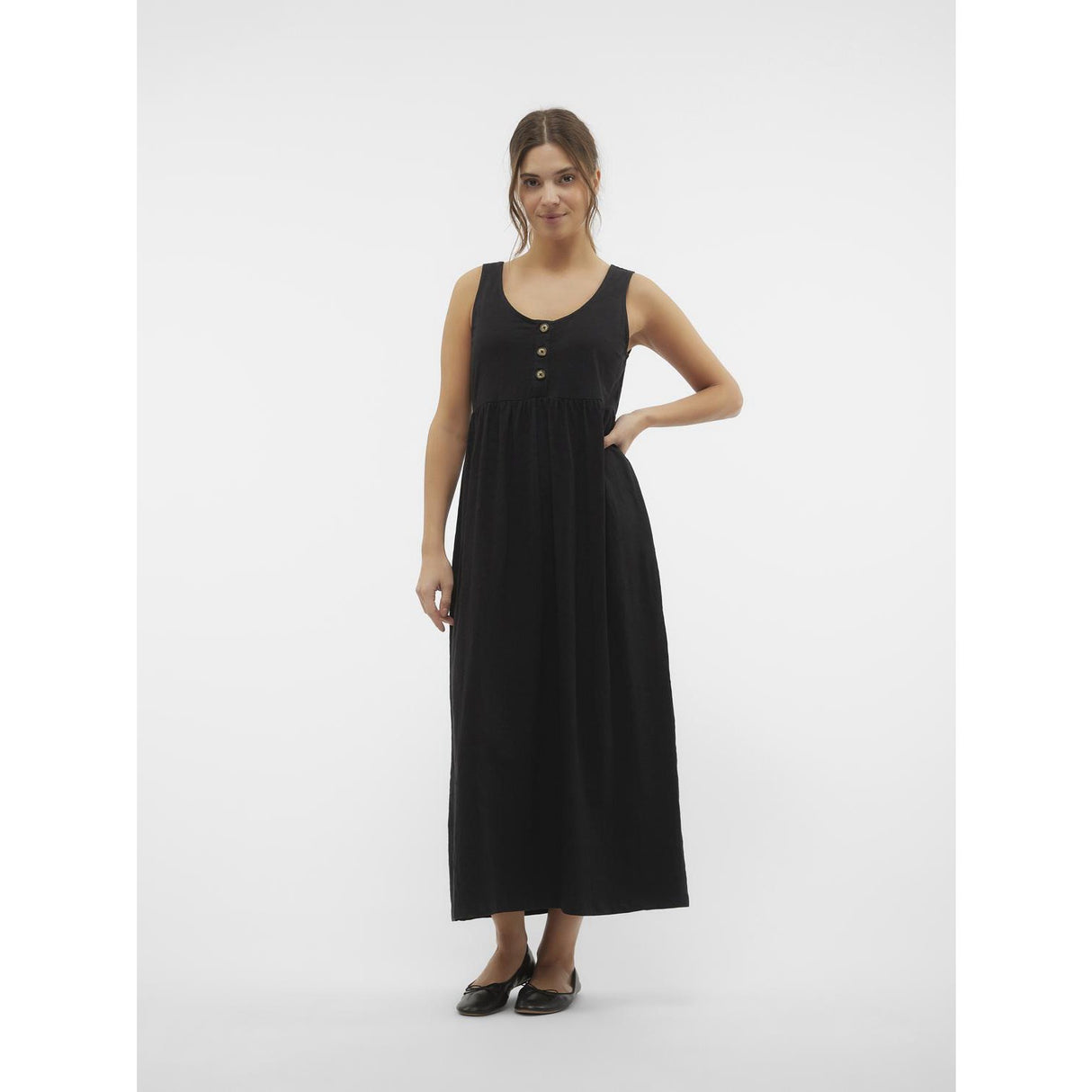 Mama;licious Black Mlevi Lia Sl Jrs Ankle Kjole 2F Noos