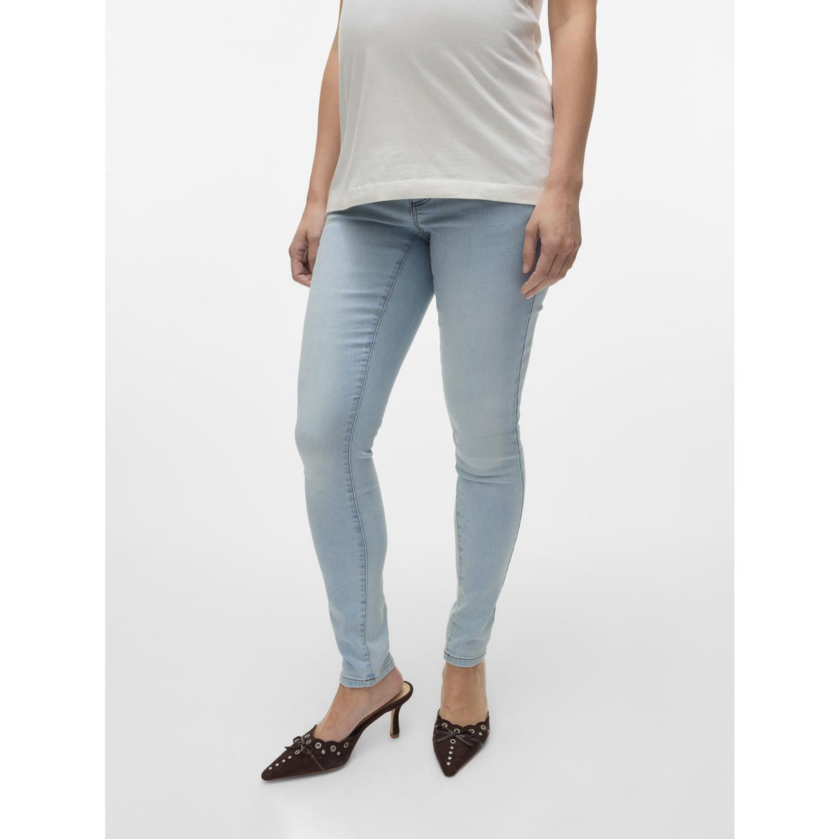 Vero Moda Maternity Light Blue Denim Vmmtanya S Piping Jeans Vi352 Ga Noos "32