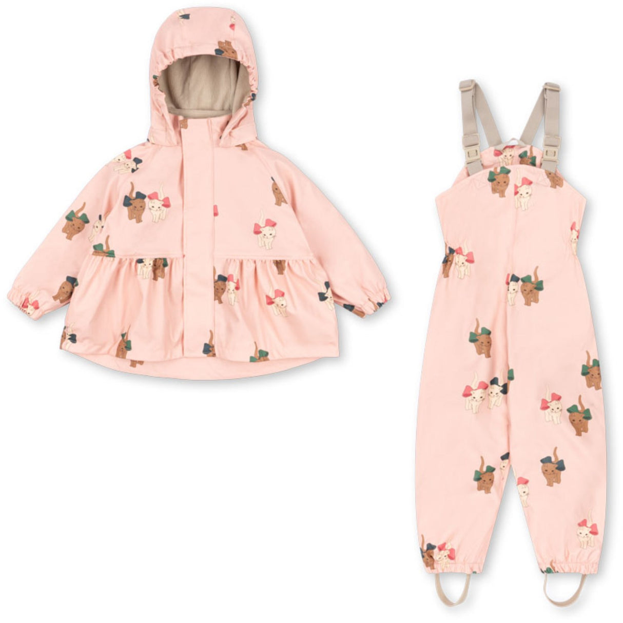 Konges Sløjd Bow Kitty Pink Rainy Palme Sæt Girl