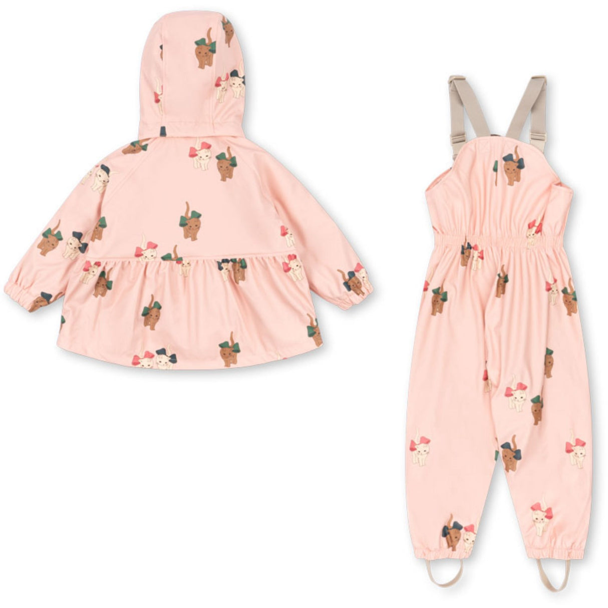 Konges Sløjd Bow Kitty Pink Rainy Palme Sæt Girl