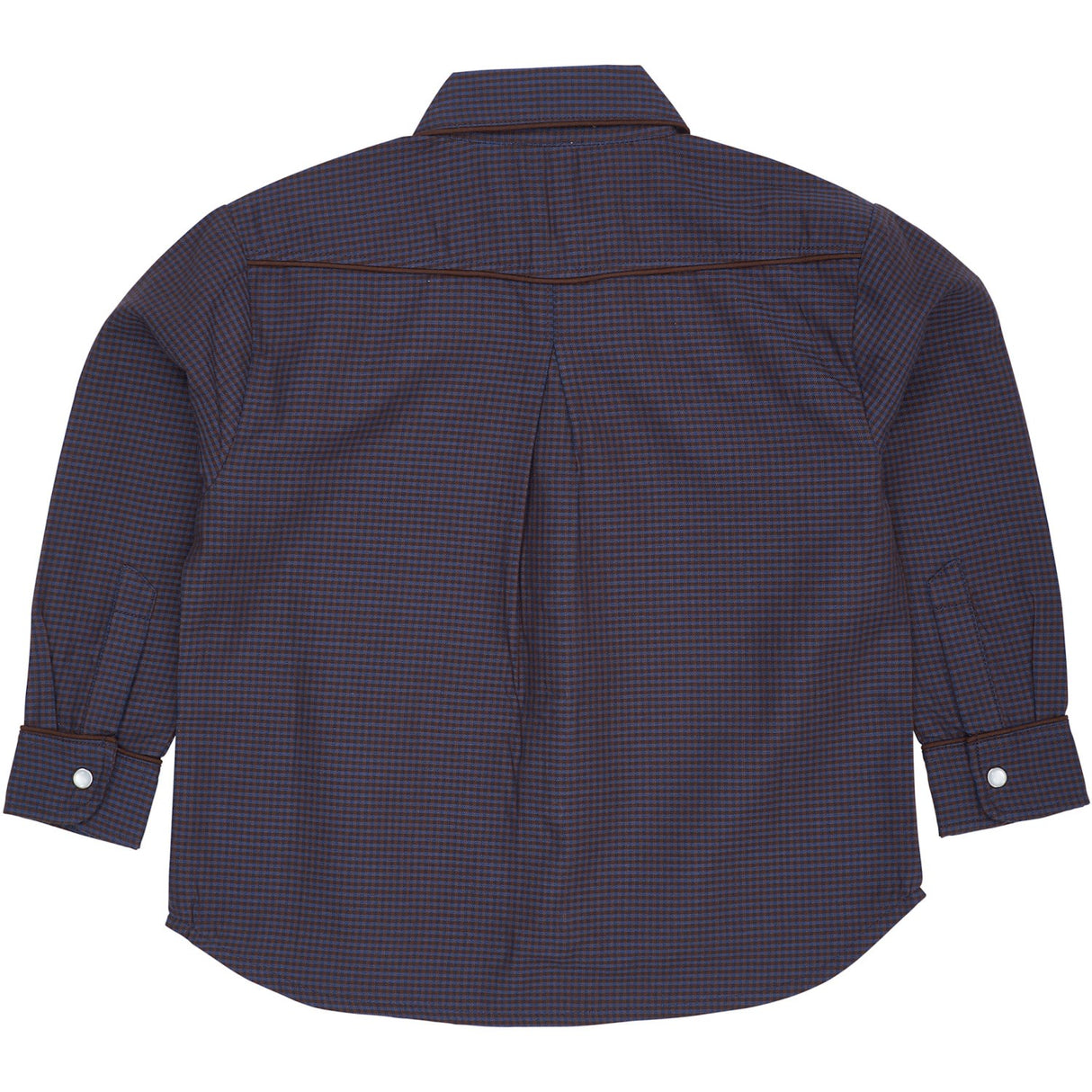 COPENHAGEN COLORS Brown/Blue Check Comb. Checkered Cowboy Skjorte