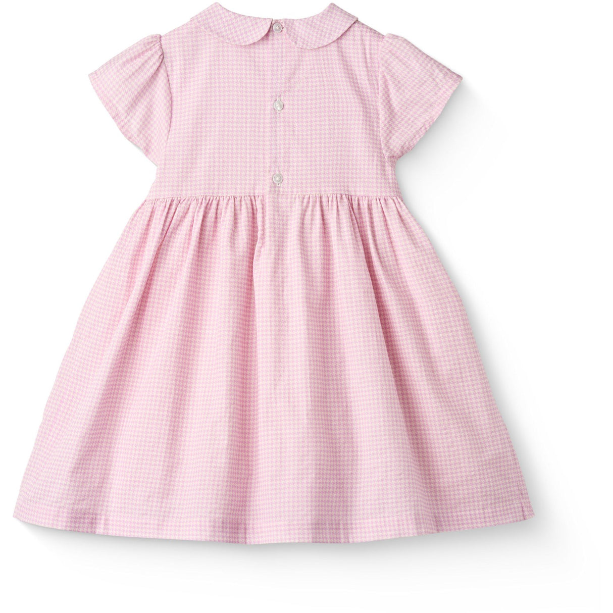 COPENHAGEN COLORS Syringa Comb. Houndstooth Kjole W. Handmade Unicorn Embroidery Og Smock