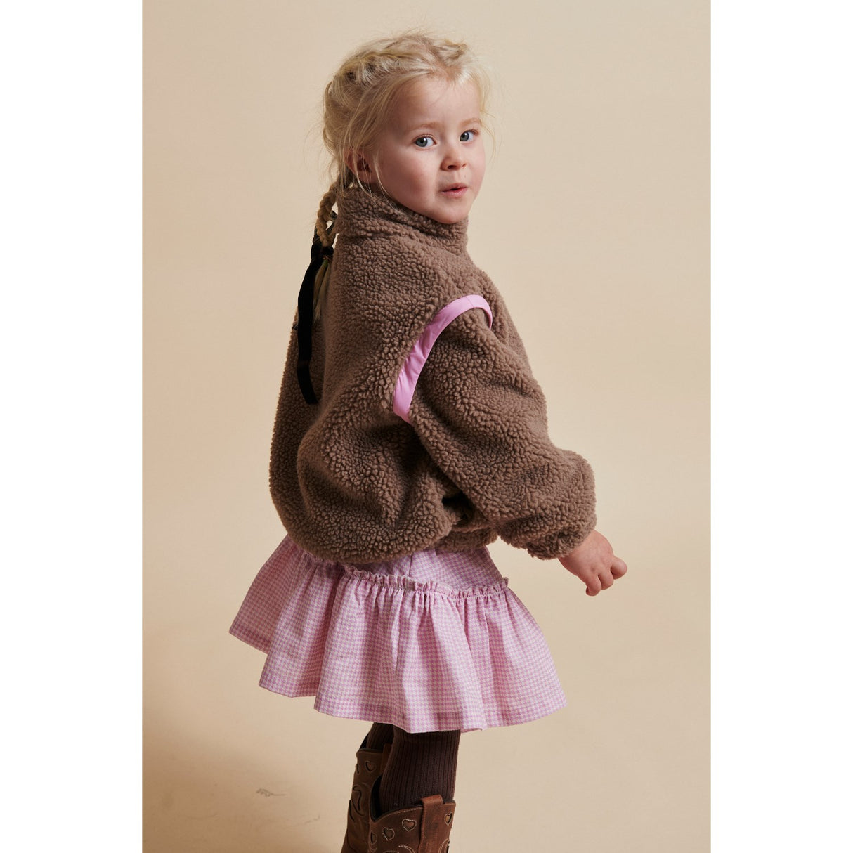 COPENHAGEN COLORS Natural/Pink Comb. Bamse Jakke W. Removable Ærmer