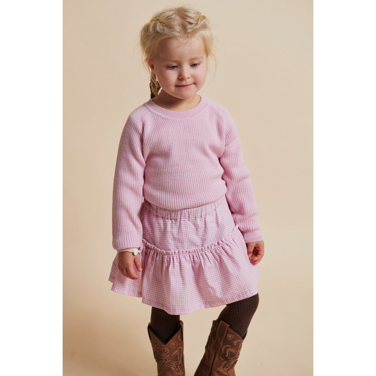 COPENHAGEN COLORS Syringa Comb. Houndstooth Nederdel W. Tyl