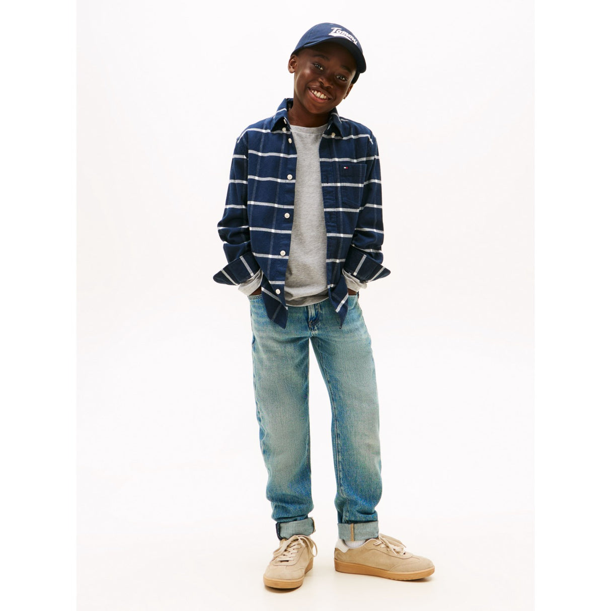 Tommy Hilfiger Black Check Window Pane Check Skjorte Ls