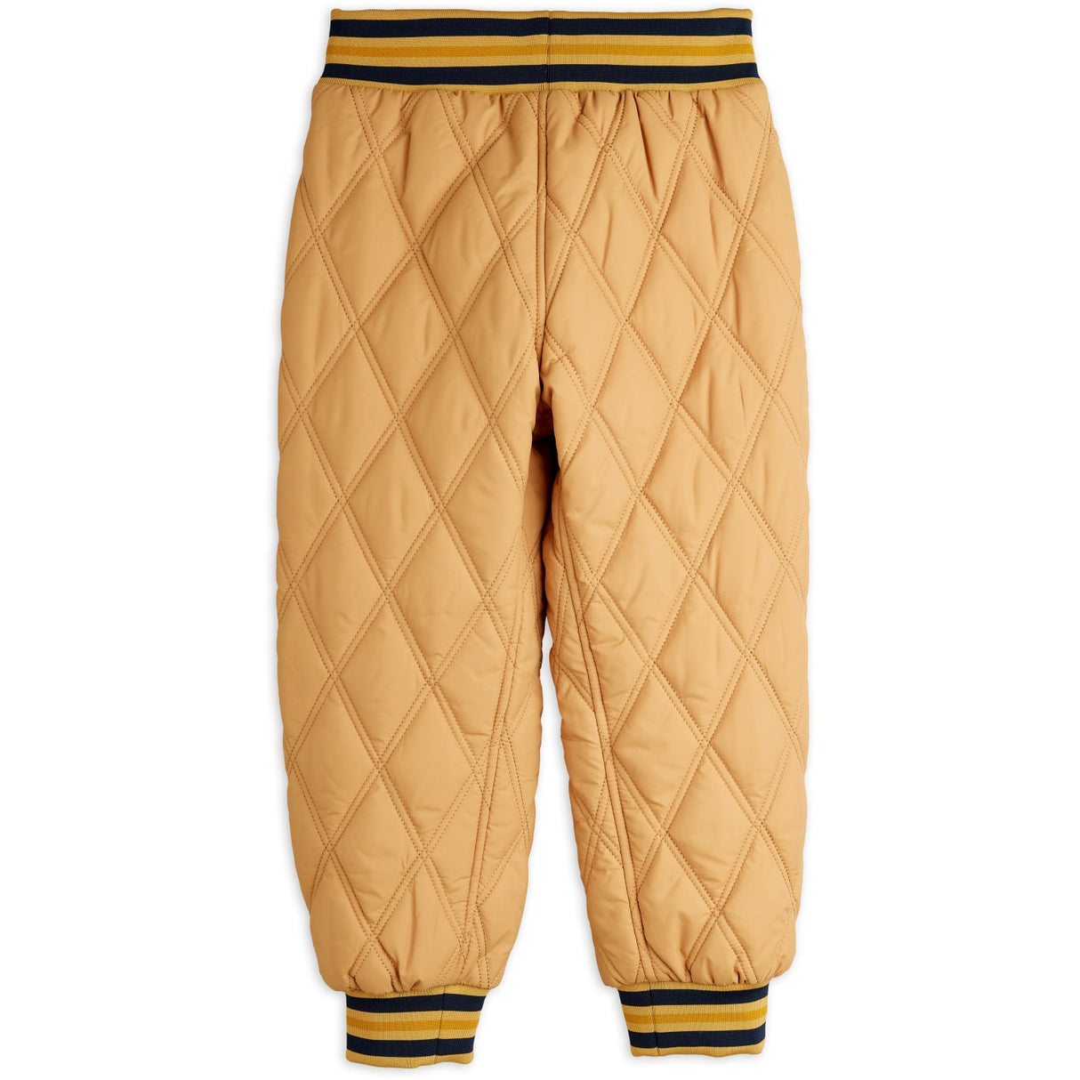 Mini Rodini Beige Ritzratz Patch Quiltet Outerwear Trousers