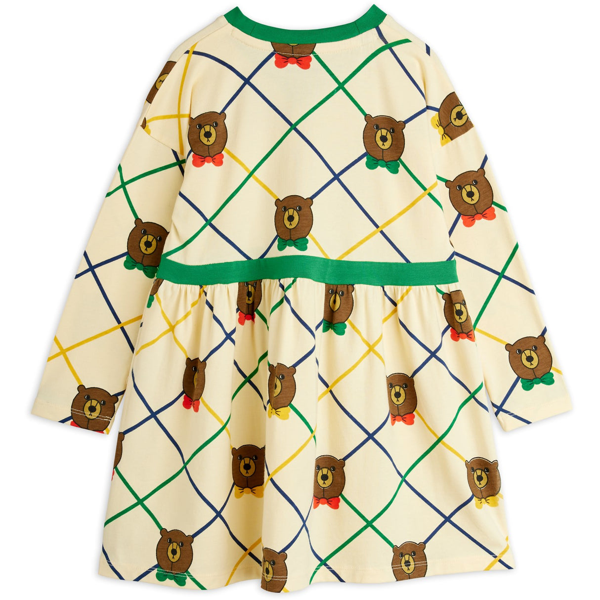 Mini Rodini Off-white Bjørn Check AOP Ls Kjole