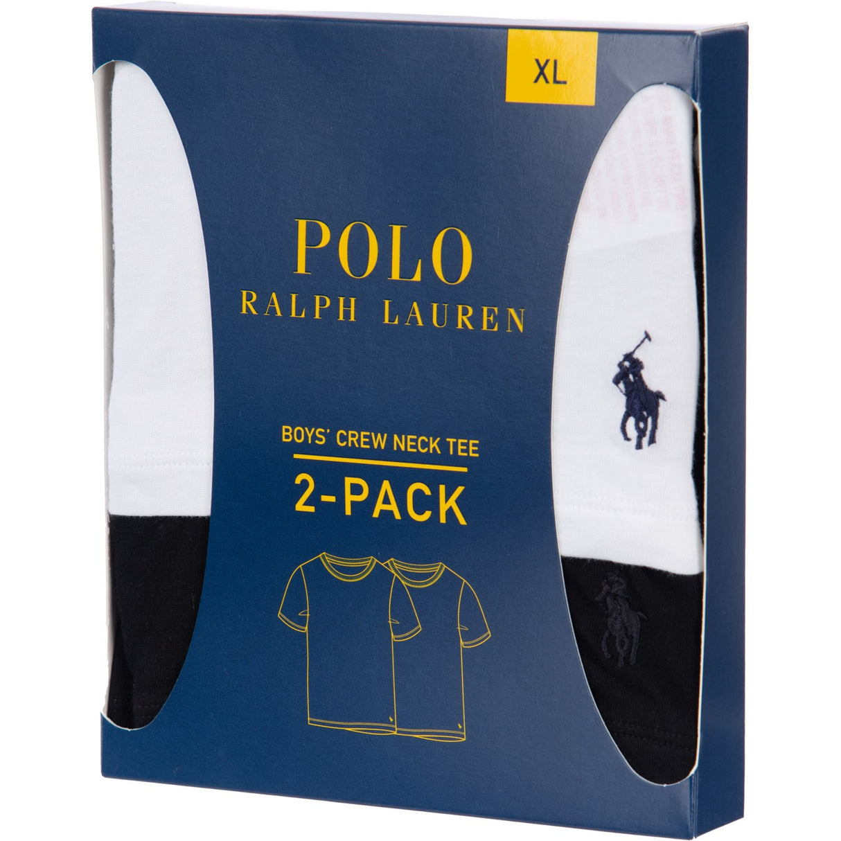 Polo Ralph Lauren White/Polo Black 2-Pak Bomuld Crew Tee