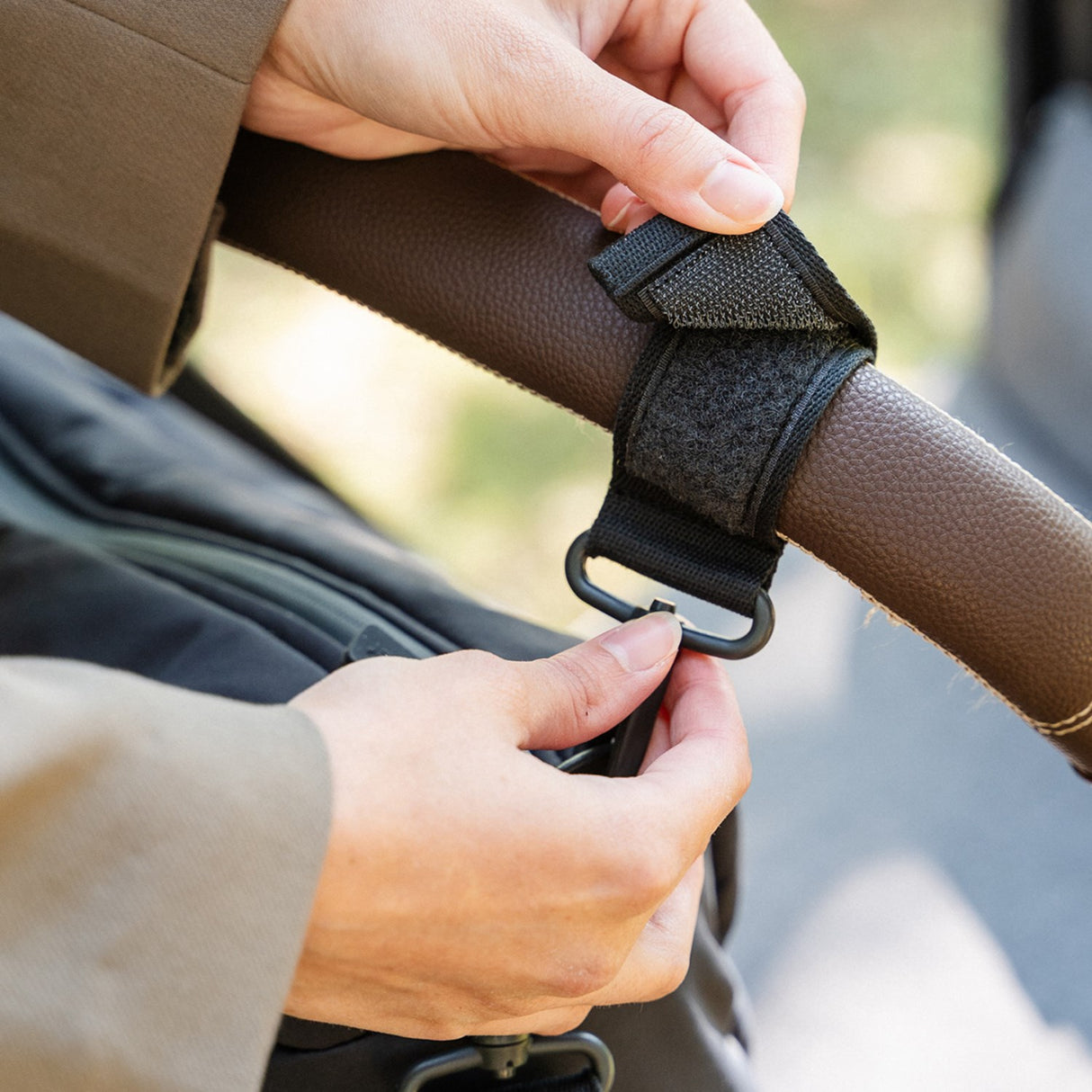 DonebyDeer Black Quiltet Barnevognstaske