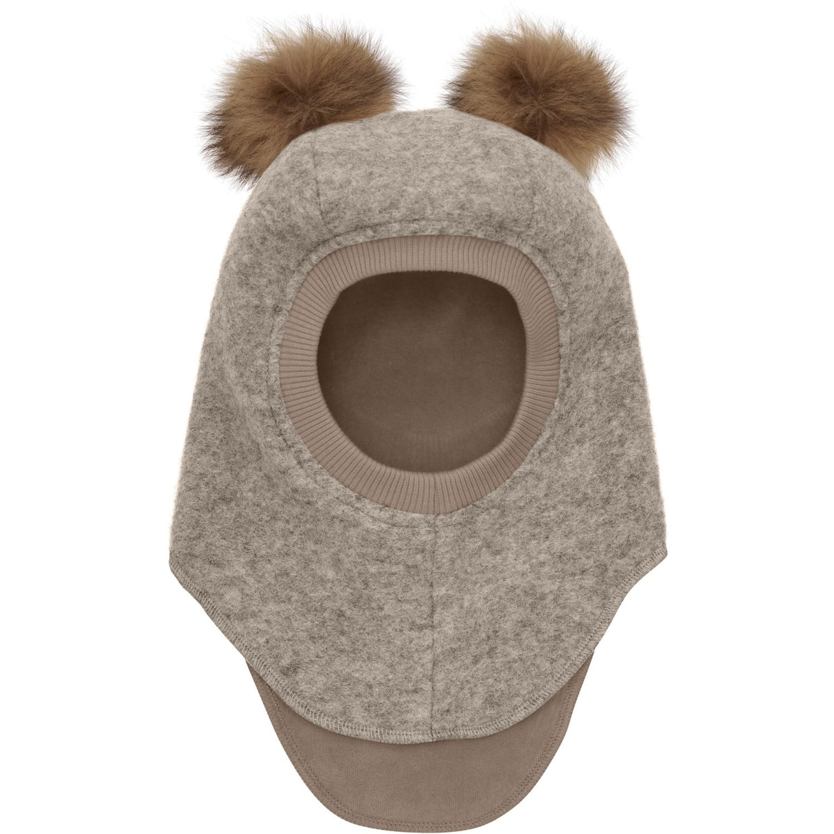 Huttelihut Camel Melange Elefanthue Uld Alpaca Pompoms