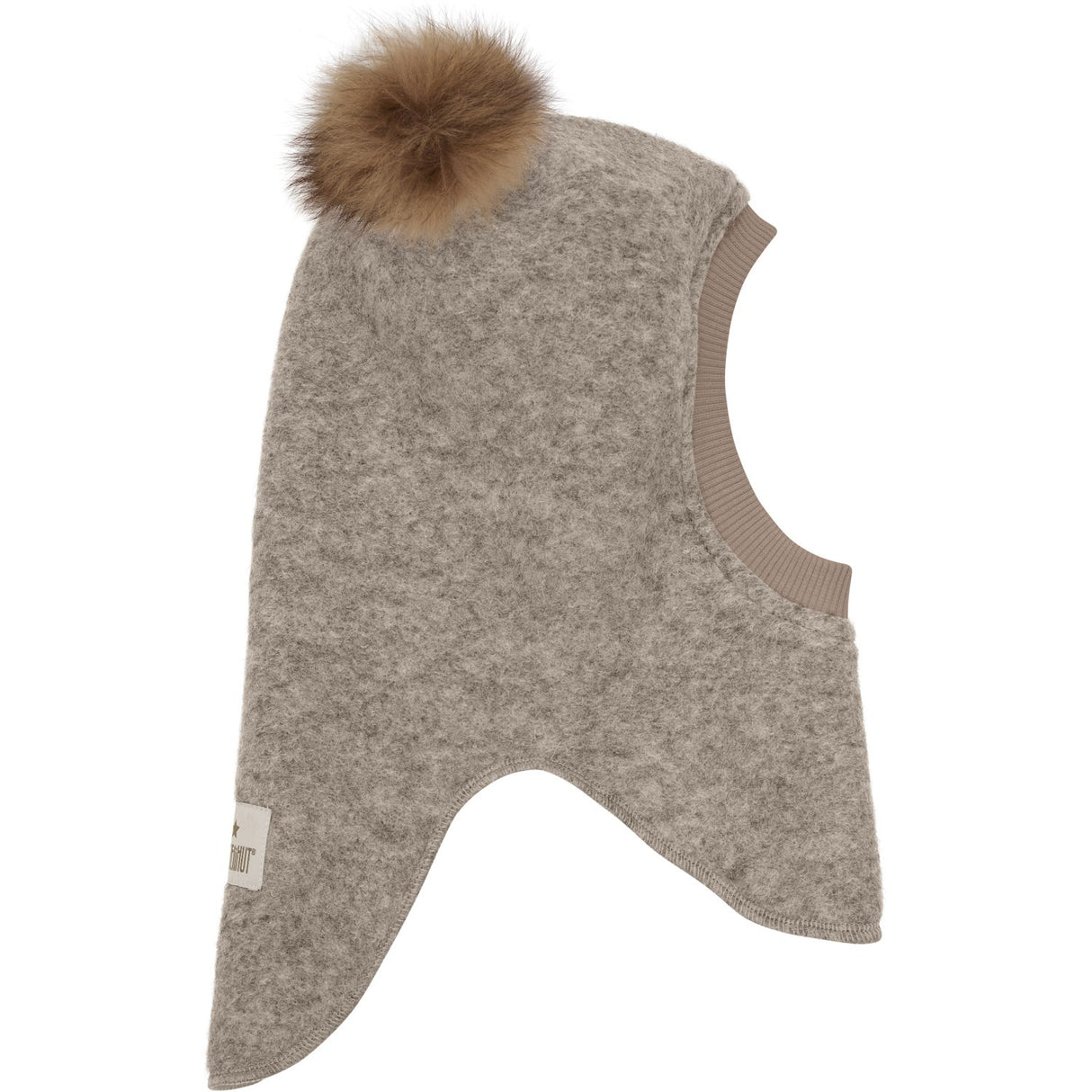 Huttelihut Camel Melange Elefanthue Uld Alpaca Pompoms