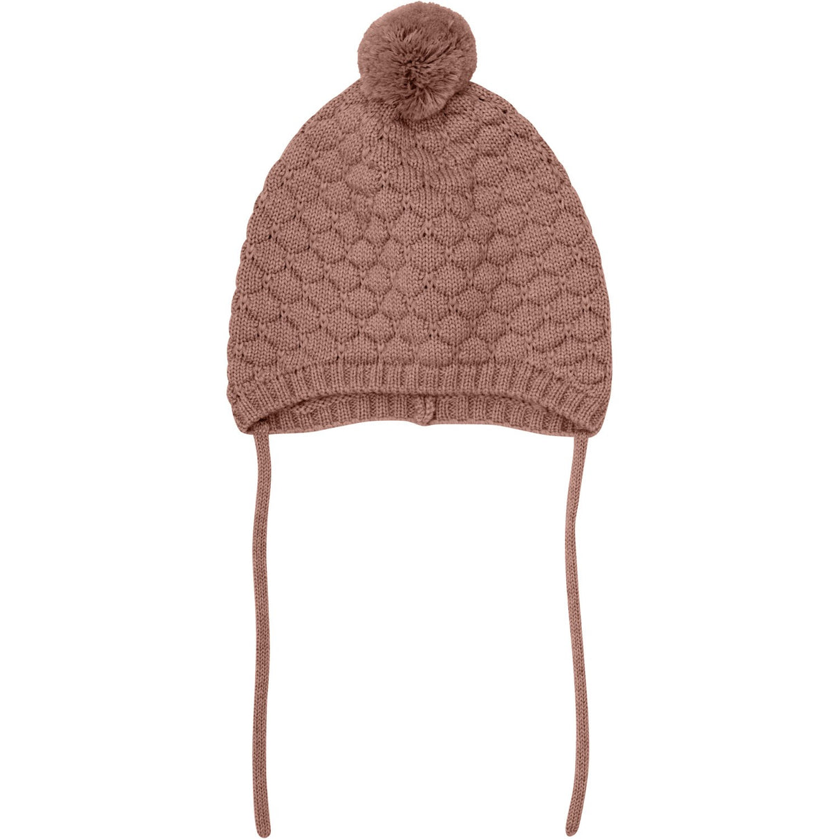 Huttelihut Burlwood Bonnet Uld Strik Pompom